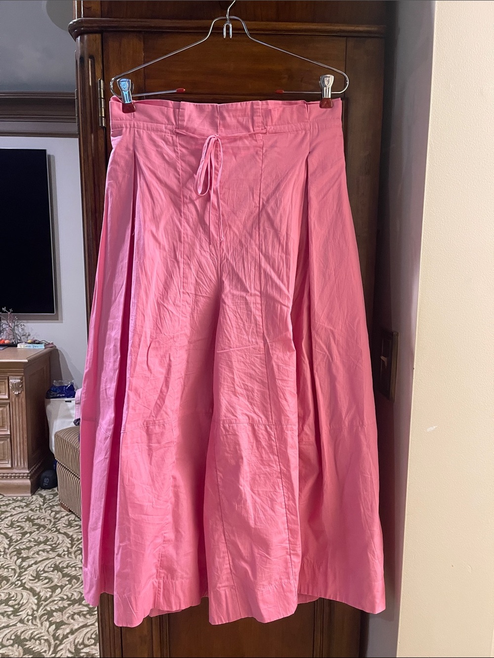 Free People Go To Town Pink Cotton Wide Leg Culottes small, worn once